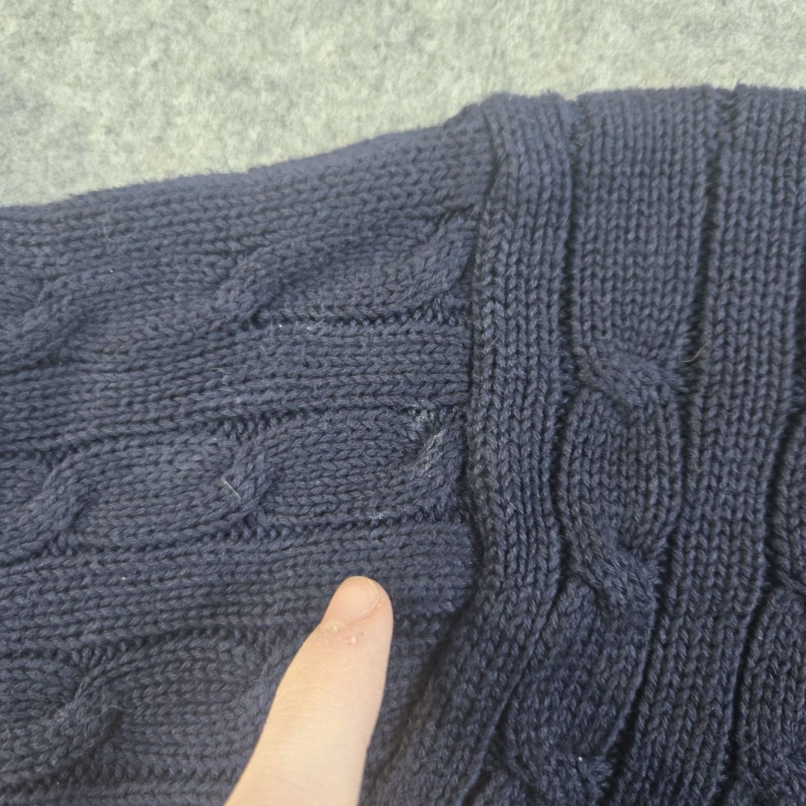 Maglione Polo Ralph Lauren Vintage Uomo XL Blu Navy Pony Maglia Cavo Felpa