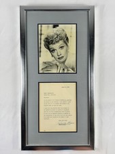 Lucille Ball 1946 Signed Letter & Photo Framed Display Hollywood Memorabilia