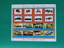 UAE-AJMAN-STATE-1972-OLD-AND-MODERN-CARS-SHEET-OF-16-N108-TO-N123-USED