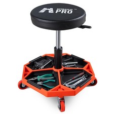 Adjustable Height Rolling Mechanic Stool, 300 LBS Garage Chair on Wheels, Rol...