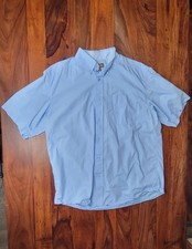 Pre-owned Mens Ariat Short Sleeve Button Down Shirt Size Large, Blue