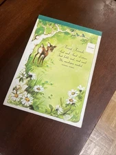 Vtg Forest Friends Fold,Seal and Send Letters Stationary Wildlife