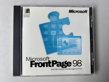 Microsoft FrontPage 98 CD-ROM w/Key - Near Mint Disc 