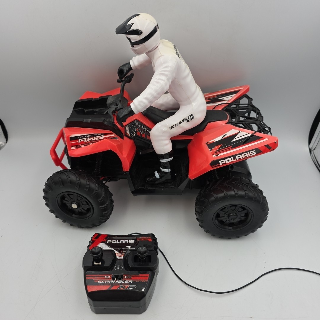 Red 4x4 Polaris Quad  Scrambler Ignite XP 1000 RC 4 Wheeler 