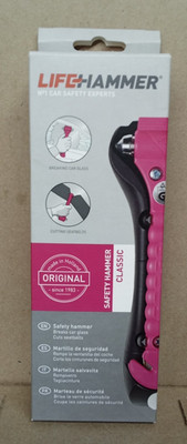 Lifehammer Auto Emergency Escape & Rescue Tool w/Seatbelt Cutter: PINK (W15)