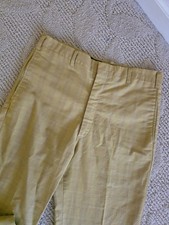 Vintage 60s Plaid Houndstooth Flat Front Men's Retro Mod Pants Permanent Press