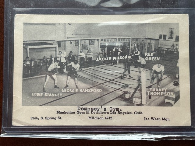 Selten! Jack Dempsey’s Gym Los Angeles, CA Rppc