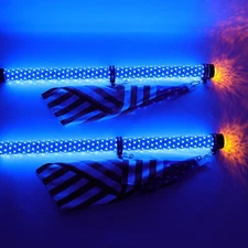 For Can Am Polaris RZR UTV 3FT Thick LED Whip Spiral Chasing RGB Fat Whip Lights