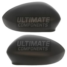 For Fiat Punto Mk3 2012-2018 Wing Door Mirror Covers Caps Cases Black 1 Pair