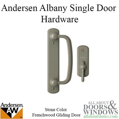 Andersen Albany 2-Panel Frenchwood Gliding Door Trim Hardware Set - Stone