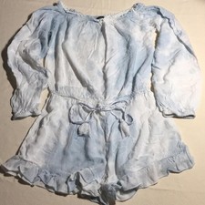Style Envy blue white Romper size Medium
