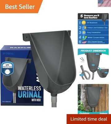 Durable Plastic Outdoor Urinal with Hose - Minimal Maintenance & Water Saving