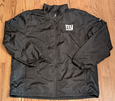 NY Giants NFL Reebok Team Apparel Black Jacket Men's 2XL Full Zip