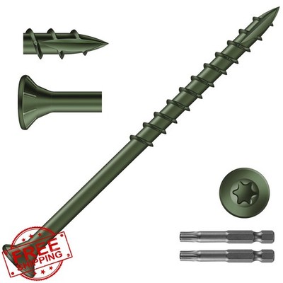 SG TZH #9 x 3'' Green Deck Screws 8lb