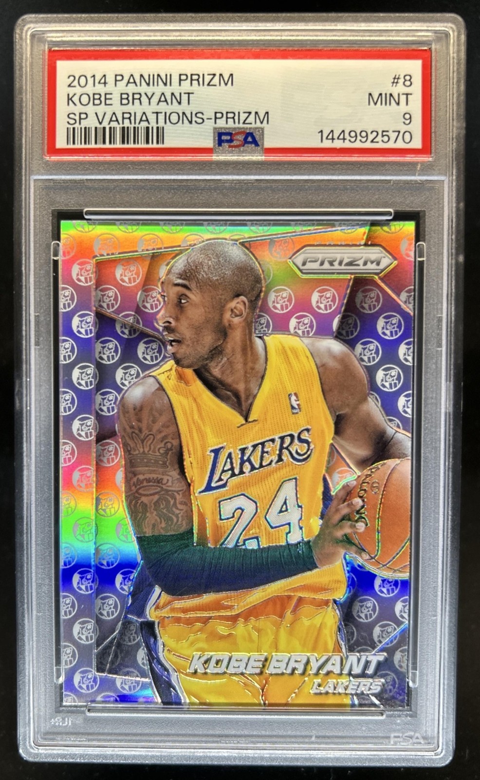 2014-15 Panini Prizm Kobe Bryant SP's Variation #8 Lakers PSA 9