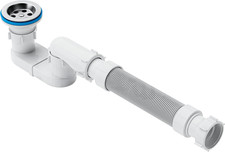 Low Profile 1-1/2" Bathtub Shower Drain with Flexible and Flat P Trap for Freest