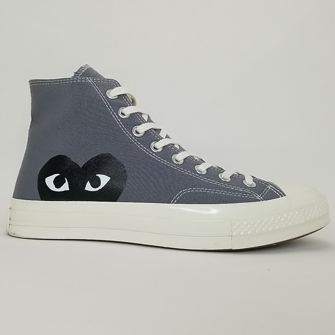 Converse All-Star 70 Hi Comme des Garcons PLAY Gray Sneakers Sz Men 10/Women 12  thumbnail 5