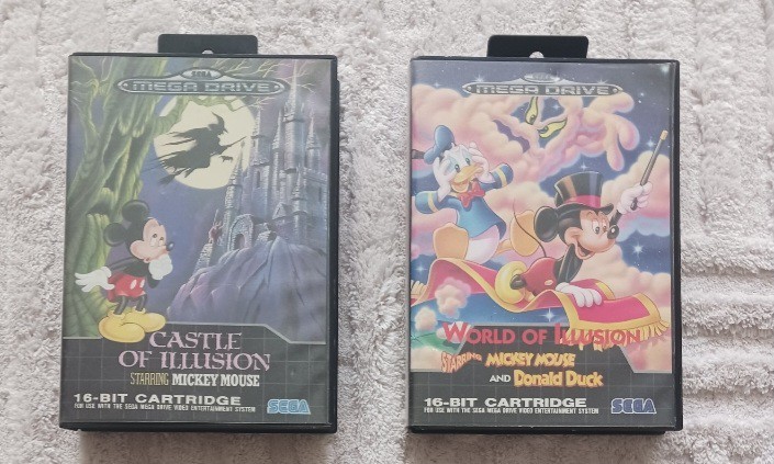 Sega Mega Drive Castle of Illusion + World of Illusion Classic Bundle PAL Tested