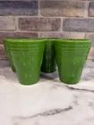 New Fiesta - Set 4 Shamrock Green Tumbler Homer Laughlin HLC Ceramic Cups