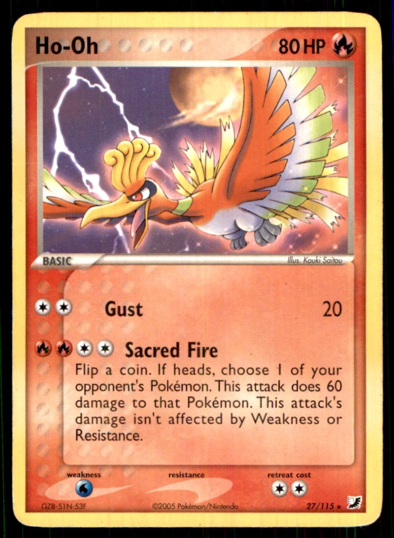 2005 EX - Unseen Forces Ho-Oh Basic/Rare #27