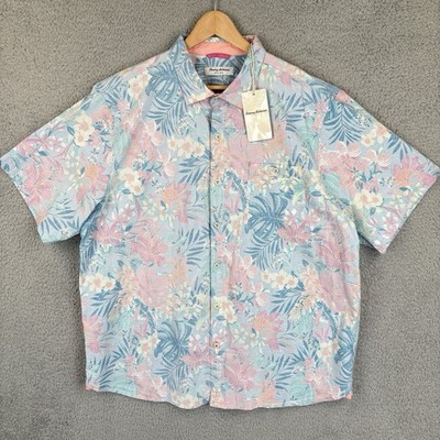 Tommy Bahama Nova Wave Shirt Mens 2XL Hawaiian Bloom Fest *New w/Tags*