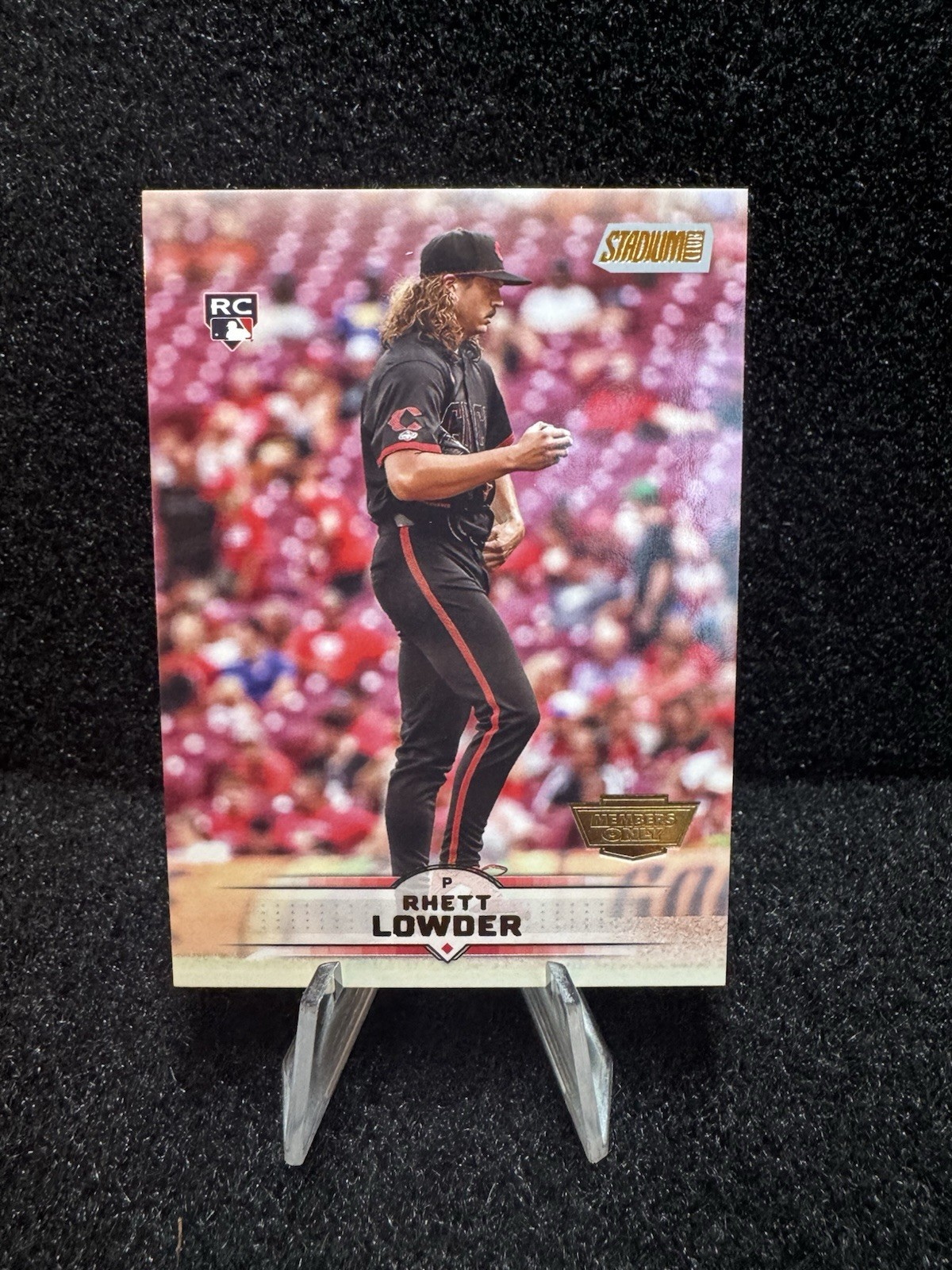 2025 Topps Stadium Club Rhett Lowder Members Only Case Hit SSP Reds RC #95