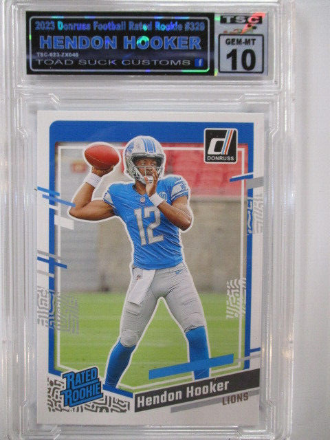 2023 Donruss Football Rated Rookie #329 Hendon Hooker Graded TSC10
