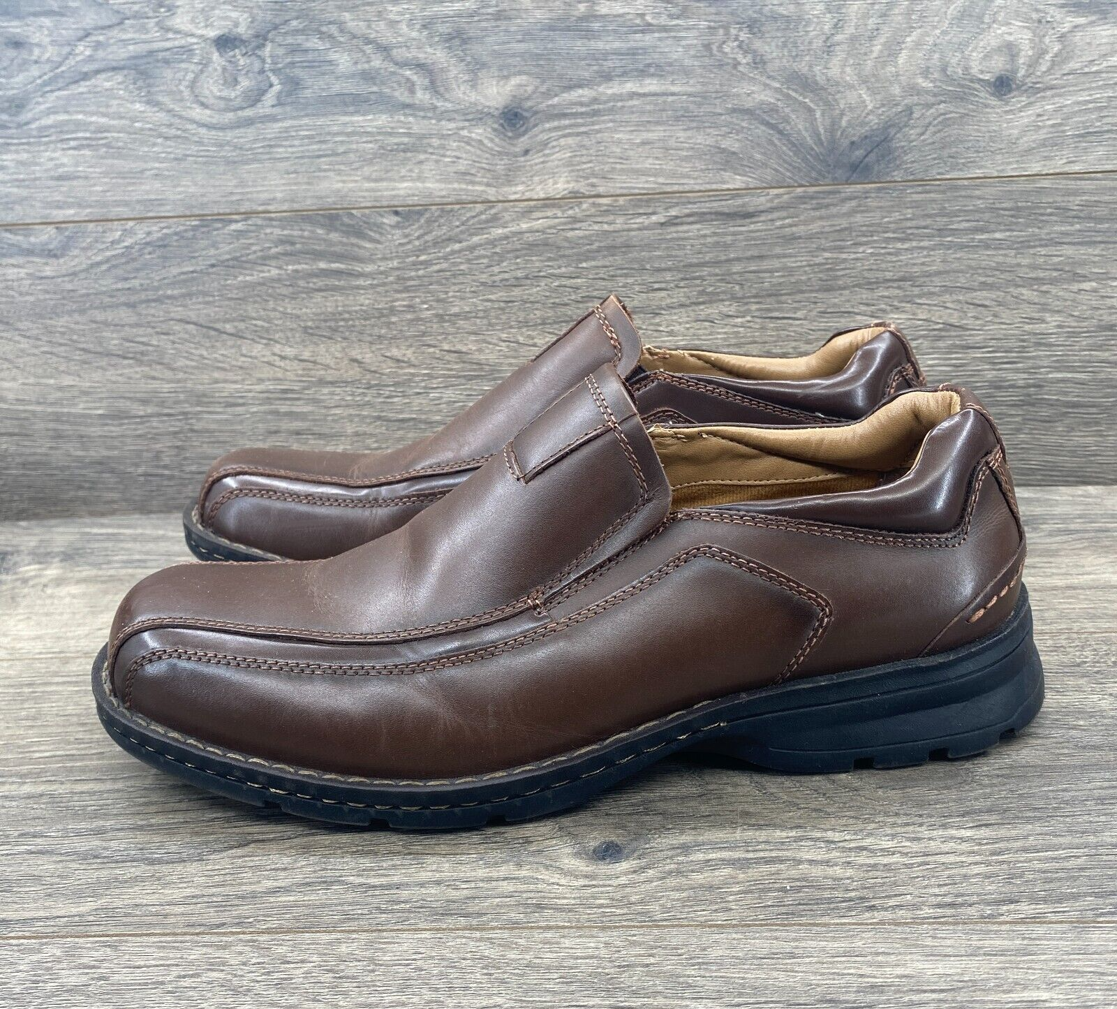 SAOLA Mocassino Dockers Agent in vera pelle scarpe eleganti slip on uomo taglia 9 5 marrone