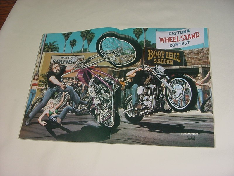David Mann Centerfold Poster from Easy Rider Magazine / Harley Davidson