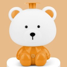 Touch Dimming LED Night Lamp Cartoon Character Orange Dr. Teddy Bear for Kids
