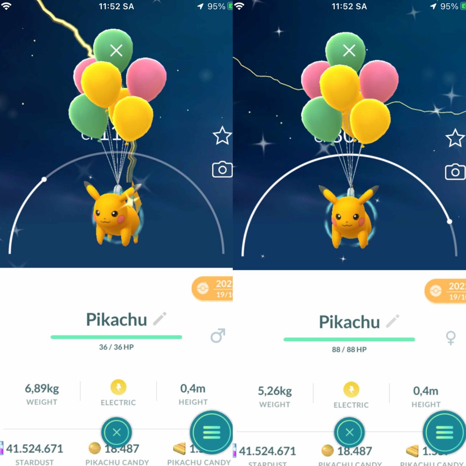 Pokemon Shiny Pikachu Flying Green balloon Taiwan GO - TRA'DE - Read Description