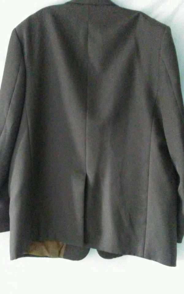 Haband Mens Size 46RP Solid Brown Polyester Blazer Sport Coat Jacket Lined - Image 4 of 4