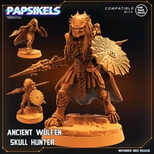Ancient Wulfen Skull Hunter Papsikels Miniature AvP, Predator