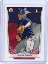 2014 BOWMAN JASON HURSH INTERNATIONAL STATE HOME TOWN FLAG #BP1 ATLANTA BRAVES