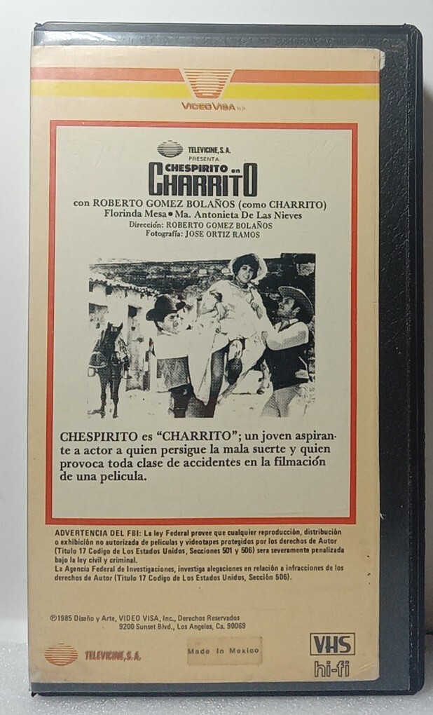 Chespirito en Charrito - VHS - Video Visa 1985 RARE | eBay