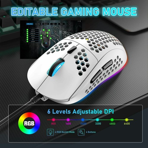 Mini 62 Keys Gaming Keyboard Mouse Set Wired RGB Rainbow Backlit Mechanical PS4 - Picture 6 of 19