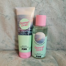 VICTORIA S SECRET PINK COCONUT COAST BODY MIST SPRAY 8.4 oz LOTION 8oz. NEW