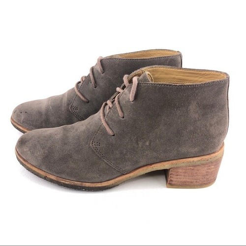 Clarks Originals High Heeled Desert Booties Womens Size 7.5M EUR 38 Lace Up  | eBay