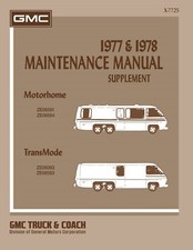 1977-1978 Gmc Motorhome Shop Manual Supplement With 11x26 Inch Wiring Diagrams 1977-1978 Gmc Motorhome Shop Manual Supplement With 11x26 Inch Wiring Diagrams