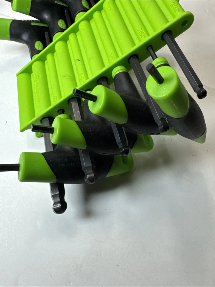 Greenlee 0254-40 9-Piece T-Handle Hex Key Wrench Set, Missing 3/32” - Image 3 of 4