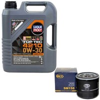 MotoröL Set 0W-30 5 Liter + ÖLfilter SM 158 FüR Dacia Logan Honda CR-V Mercedes