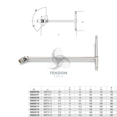 T-Schlüssel Torx Steckschlüssel Gelenk - Beta 952FTX