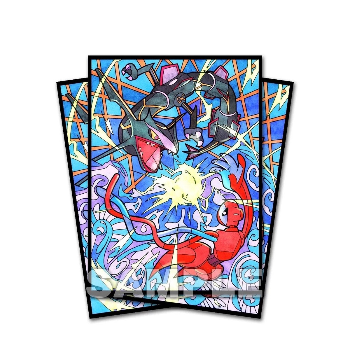 60PCS Trading Card Pokmon TCG Rayquaza Card Sleeves 67X92mm Standard Size  | eBay