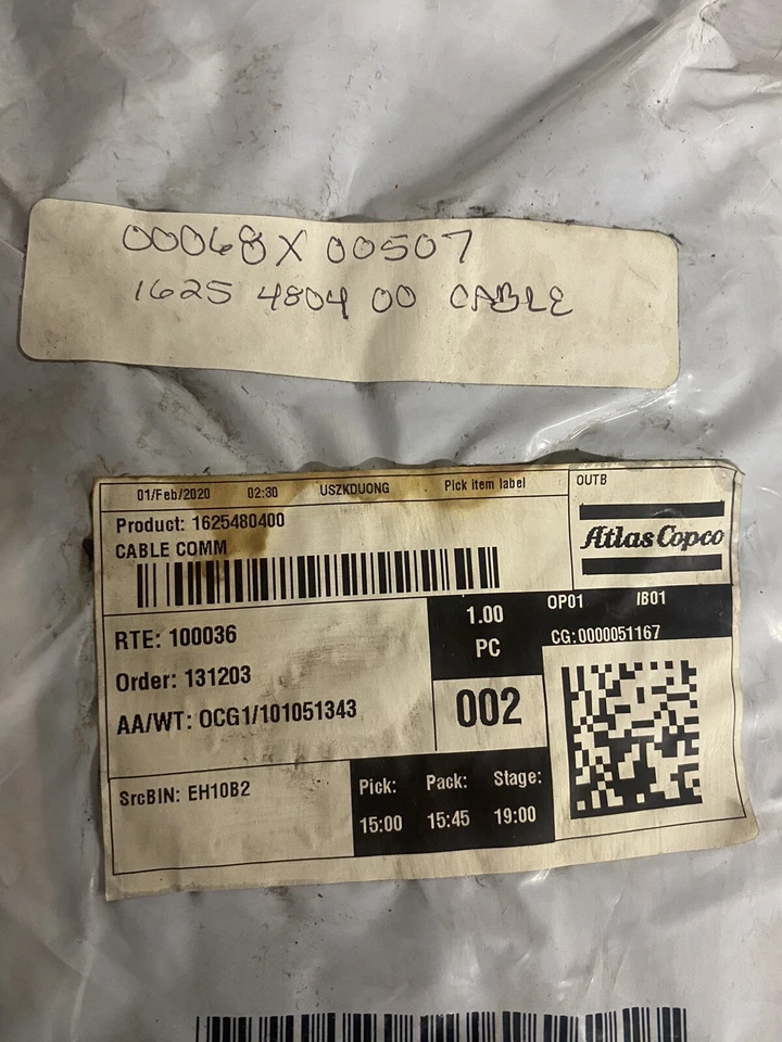 ATLAS COPCO MACHINE Communication CABLE 1605480400 New Original Part Com Cable - Image 3 of 3
