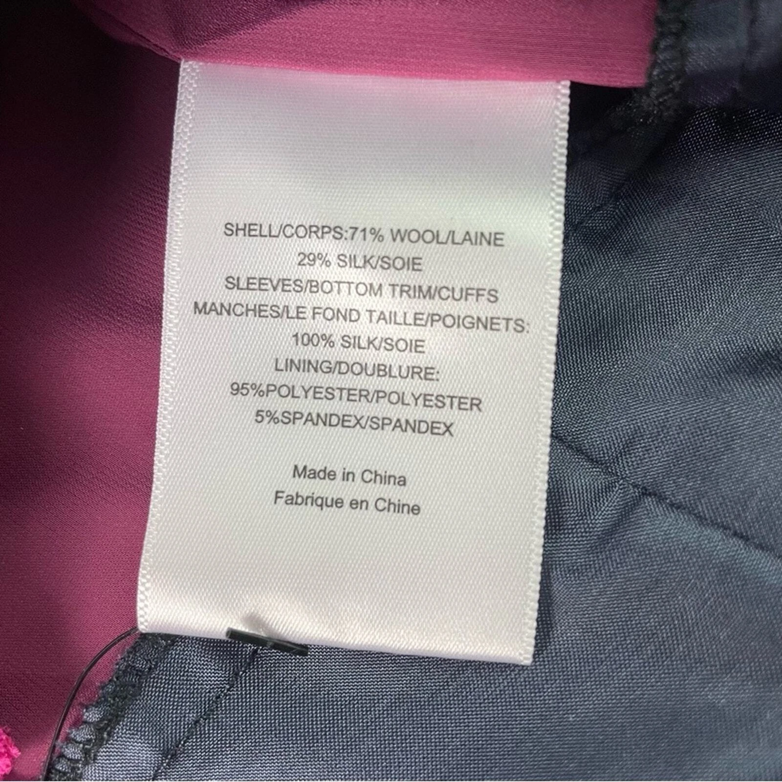 Mini abito da donna Tory Burch viola nero floreale collo puff manica lunga taglia 2