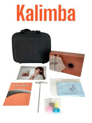 Kalimba 17 key Thumb Piano Deluxe Mahogany Wood Keyboard Music Instrument