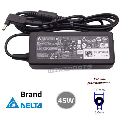 Neu Delta Ladegerät für Acer Aspire 3 A315-24p-r1x3 45 W 19 V 2,37 A Netzteil UK