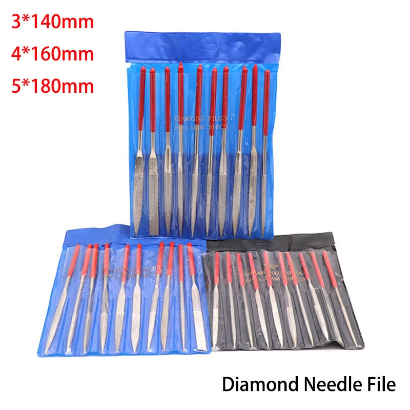 Diamond Needle File Set Precision Metalwork Craftwork Jewelry Tool 140/160/180mm - Image 4 of 4