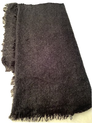 NEW BLACK BLANKET SCARF WITH SHORT FRINGE BEAUTIFULLY SOFT! NWT $36 