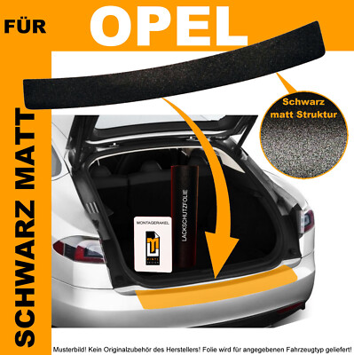 LACKSCHUTZFOLIE LADEKANTENSCHUTZ FÜR OPEL MERIVA B AB 2010 SCHWARZ MATT